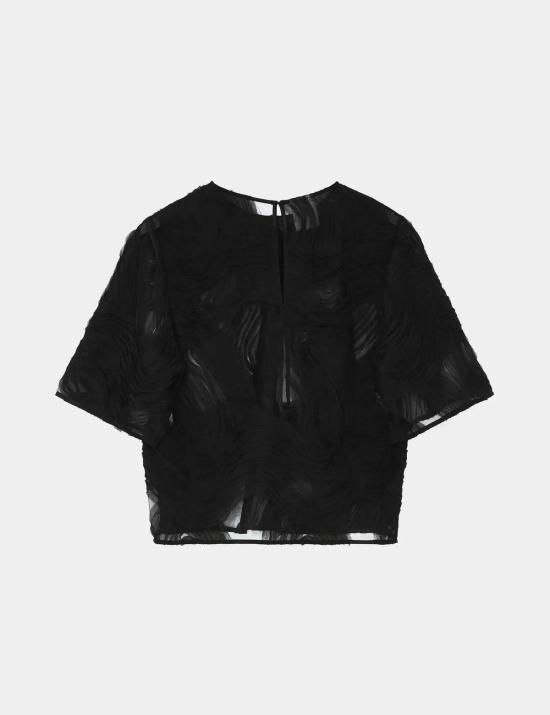  Day Birger et Mikkelsen 블라우스 Day Birger Et Mikkelsen 타티아나 크로셰 레이스 탑 블랙 - OTHER BRANDS