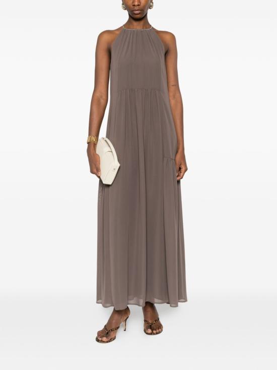 26SS 페세리코 미디 원피스 A02058 07309151 Brown - PESERICO