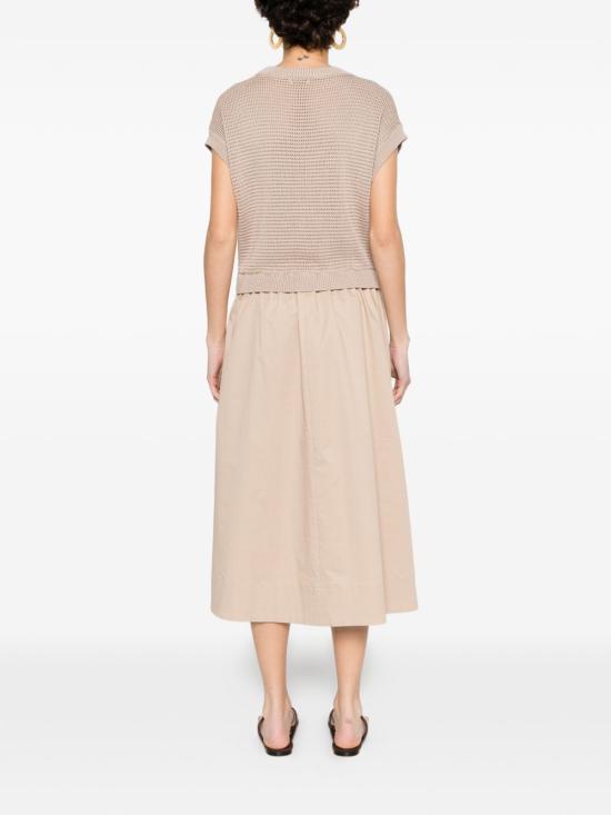 26SS 페세리코 미디 원피스 A82139F07 9312C46C Golden - PESERICO