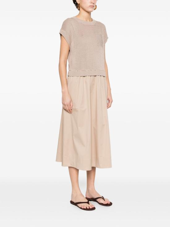 26SS 페세리코 미디 원피스 A82139F07 9312C46C Golden - PESERICO