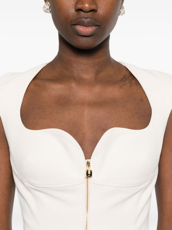 26SS 엘리자베타프랜치 미디 원피스 AB90061E2 193 White - ELISABETTA FRANCHI