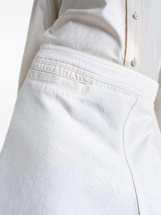 26SS 르메르 애시메트릭 데님 스커트 SK1072 LD1069WH086 White - LEMAIRE