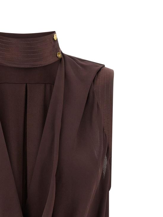 26SS 엘리자베타프랜치 긴팔 티셔츠 CA13461E2 644 Brown - ELISABETTA FRANCHI