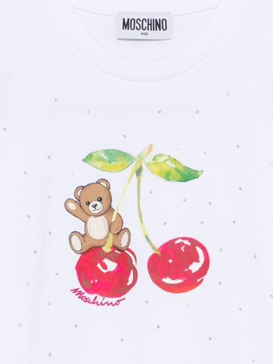 26SS [키즈] 모스키노 티셔츠 HFM06K LBA1010101 White - MOSCHINO