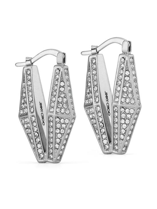 26SS 지미추 이어링 DIAMOND CHN EARRING MHD SILVER CRYSTAL - JIMMY CHOO