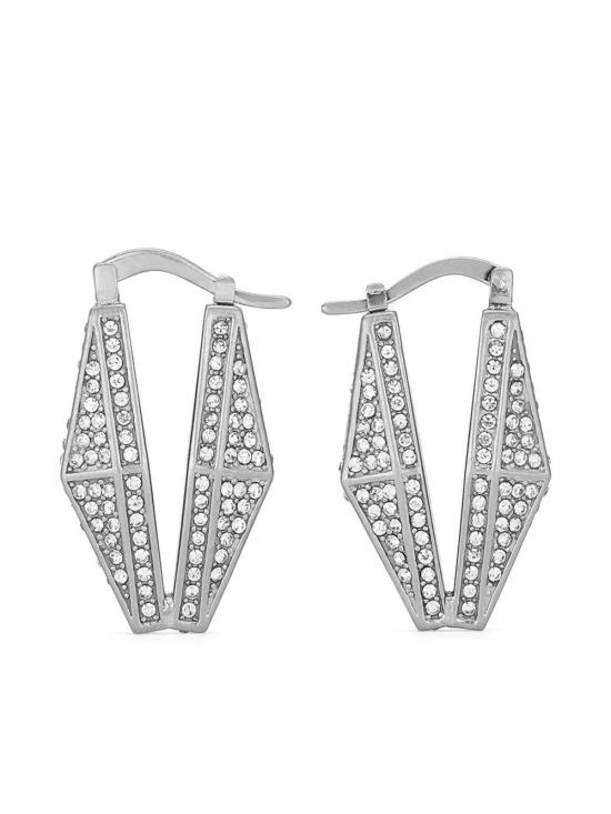 26SS 지미추 이어링 DIAMOND CHN EARRING MHD SILVER CRYSTAL