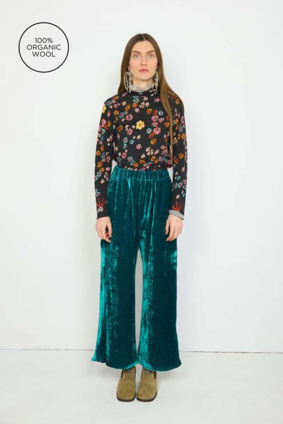  안티안 블라우스 앤티안 울 저지 롤리 탑 프린트 3 B