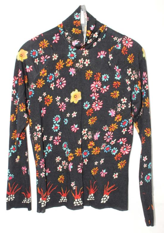  안티안 블라우스 앤티안 울 저지 롤리 탑 프린트 3 B - ANNTIAN