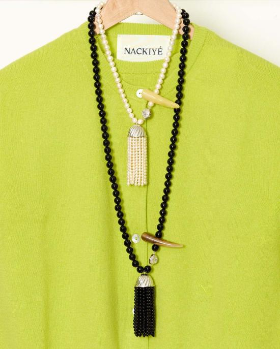  나키예 목걸이/팬던트 그란데 렌긴 진주 목걸이 - NACKIYE
