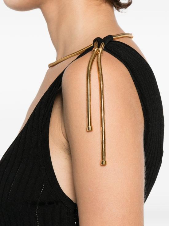 26SS 엘리자베타프랜치 롱 원피스 AM18S61E2 110 Black - ELISABETTA FRANCHI