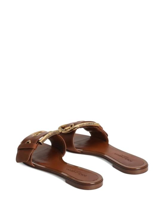 26SS 돌체앤가바나 소가죽 플랫 슬리퍼 CQ0672 AY96080037 Brown - DOLCE & GABBANA