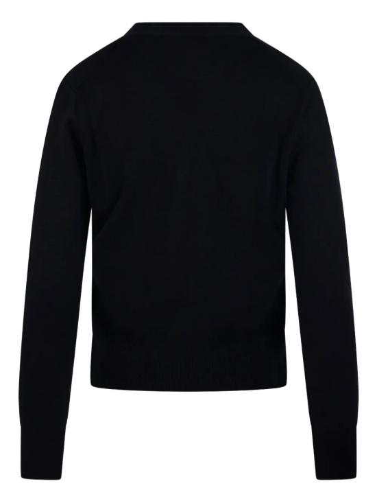 26SS 아미 ADC 스몰 하트 로고 V넥 가디건 FKC374 001009 Black - AMI