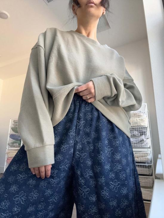  Nettle Studios 스트레이트 팬츠 네틀 스튜디오 미드 이지 팬츠 다크 데이지 데님 - OTHER BRANDS