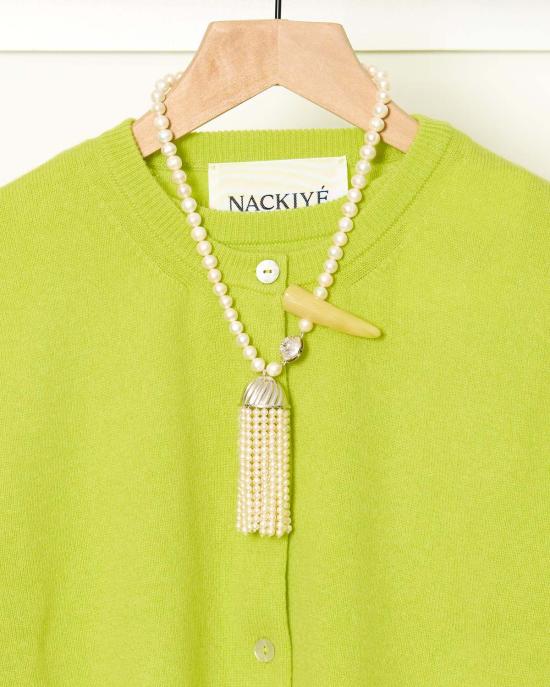  나키예 목걸이/팬던트 쁘띠 렌긴 진주 목걸이 - NACKIYE