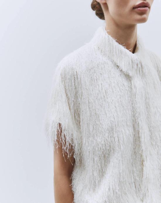  알리지 자켓 알리시 프린지 숏 재킷