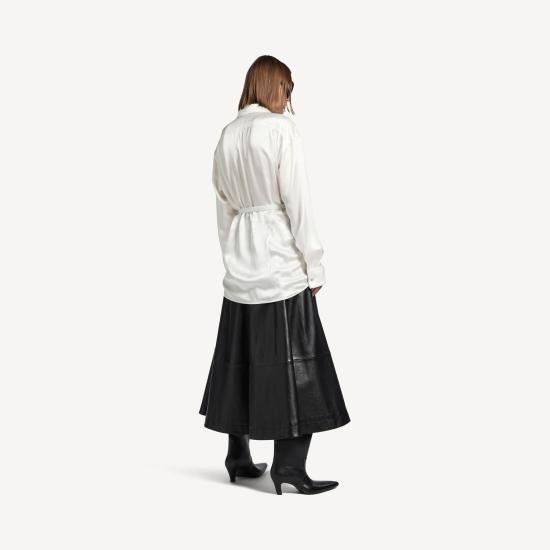 26SS 발렌시아가 바이오테크 실크 새틴 랩 셔츠 857842TTN149002 - BALENCIAGA