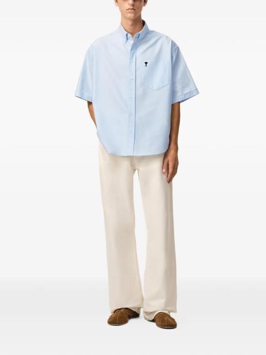 26SS 아미 긴팔 셔츠 HSH823CO0031 450 BLEU CIEL - AMI