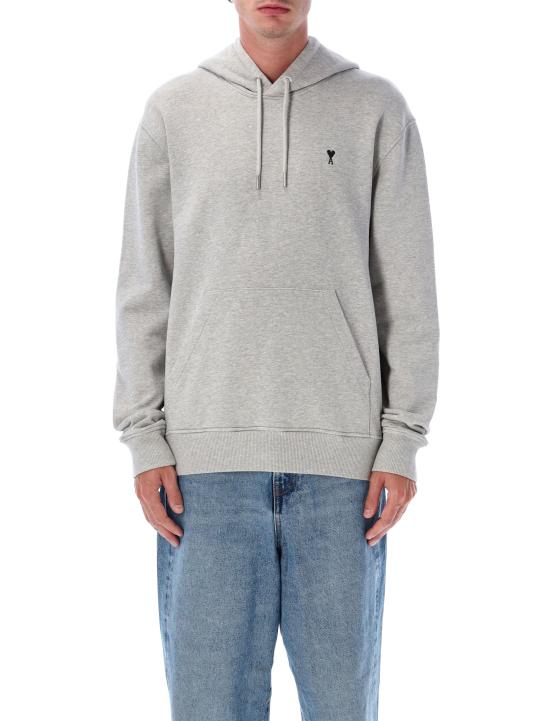 26SS 아미 스몰 하트 로고 후드 티셔츠 HSW764730 0951 GRISCENDRE