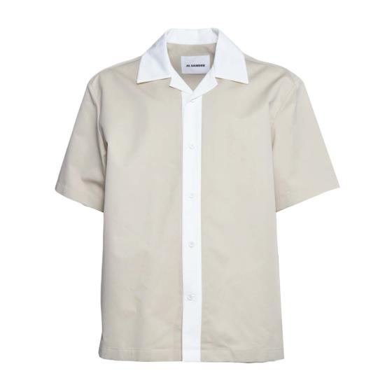 26SS 질샌더 반팔 셔츠 J22DL0340J45266 030 Beige panna
