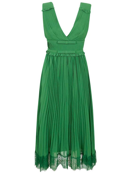 26SS 셀프 포트레이트 롱 원피스 RS26 215M GREEN