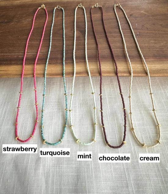  오션 브레이크업 목걸이/팬던트 메사 비즈 목걸이 - OCEAN BREAKUP