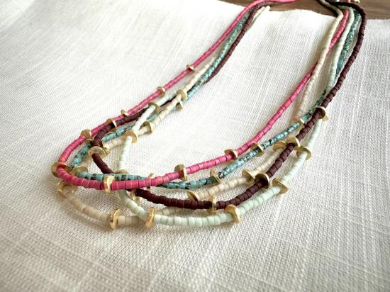  오션 브레이크업 목걸이/팬던트 메사 비즈 목걸이 - OCEAN BREAKUP