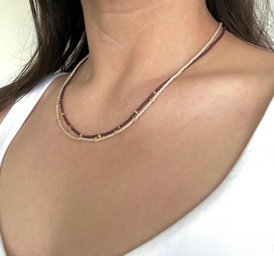  오션 브레이크업 목걸이/팬던트 메사 비즈 목걸이 - OCEAN BREAKUP