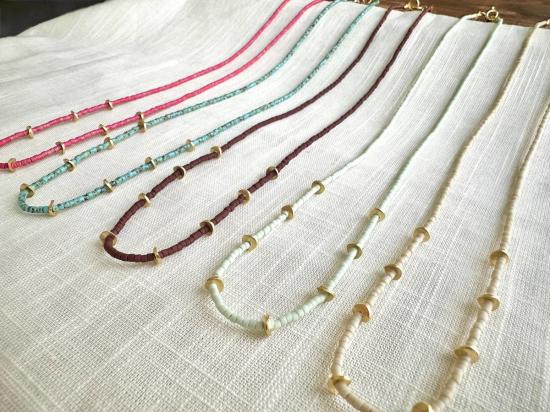  오션 브레이크업 목걸이/팬던트 메사 비즈 목걸이