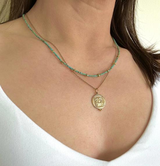  오션 브레이크업 목걸이/팬던트 메사 비즈 목걸이 - OCEAN BREAKUP