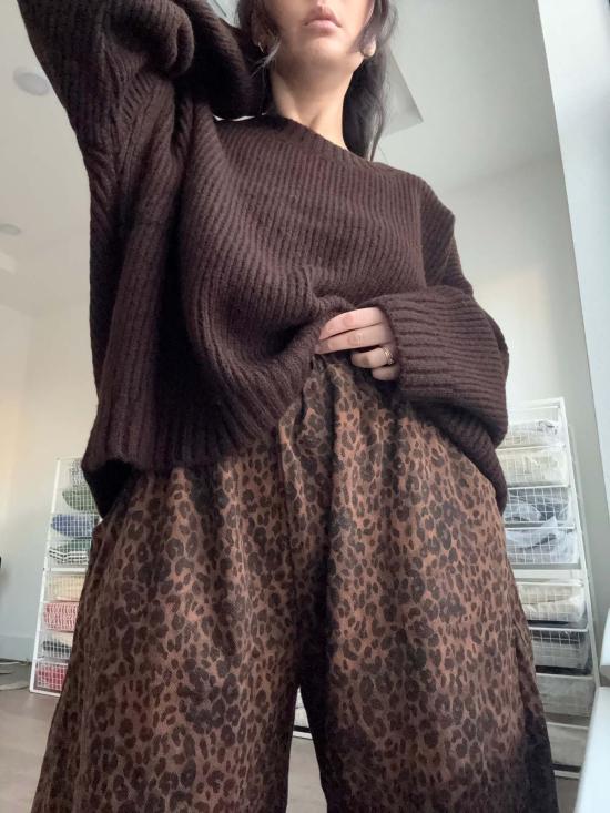  Nettle Studios 스트레이트 팬츠 네틀 스튜디오 벌룬 팬츠 레오파드 트윌 - OTHER BRANDS