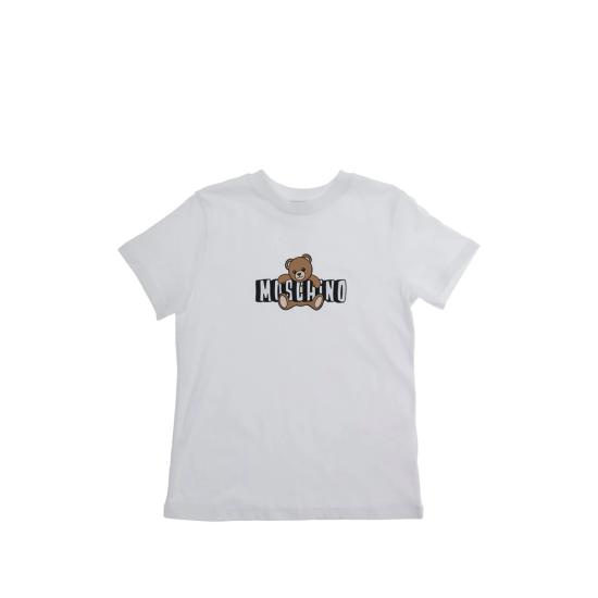 26SS [키즈] 모스키노 티셔츠 HZM058 LAA03 10101 WHITE