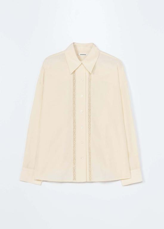  코데라 블라우스 코르데라 레이스 셔츠 탑