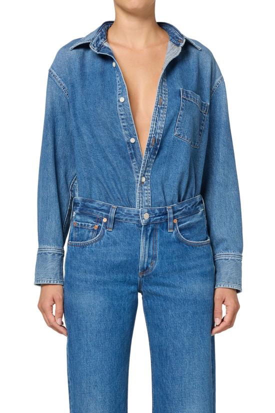  시티즌 오브 휴머니티 데님 셔츠 인류 시민 카터 셔츠 상의 - CITIZEN OF HUMANITY