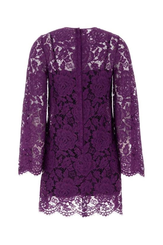 25FW 돌체앤가바나 미디 원피스 F6DJOTHLM7L F0571 Purple - DOLCE & GABBANA
