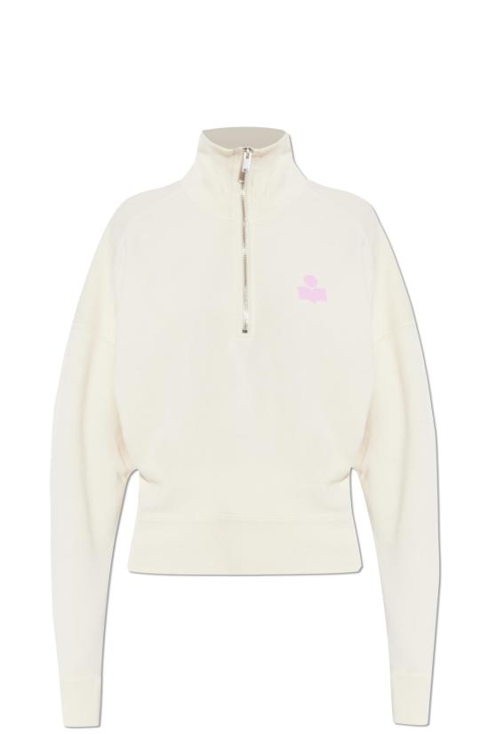 26SS 이자벨마랑 ROSS 로스 하프 집업 스웨트셔츠 SW0093FAD1M04EECPK ECRU PINK DOM