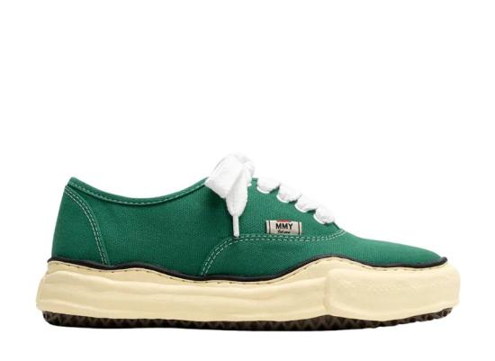  메종 미하라 야스히로 베이커 OG 솔 오버다이드 캔버스 로우탑 A09FW735 CL GREEN DOM