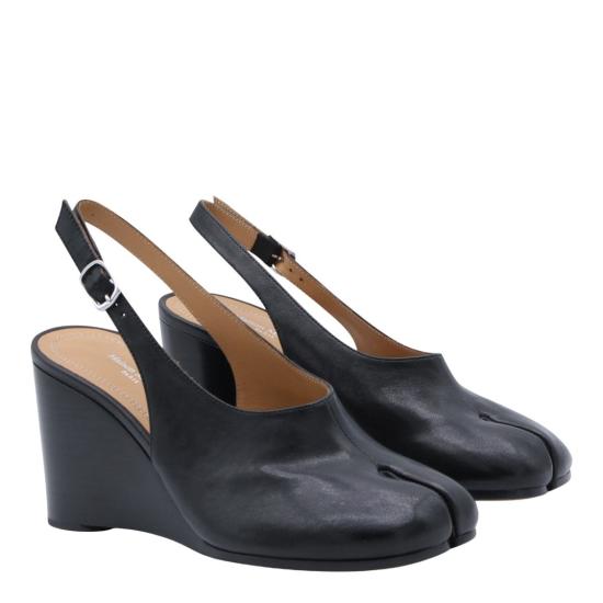 26SS 마르지엘라 타비 웨지 슬링백 S58WP0296P3753T8013 Black - MAISON MARGIELA