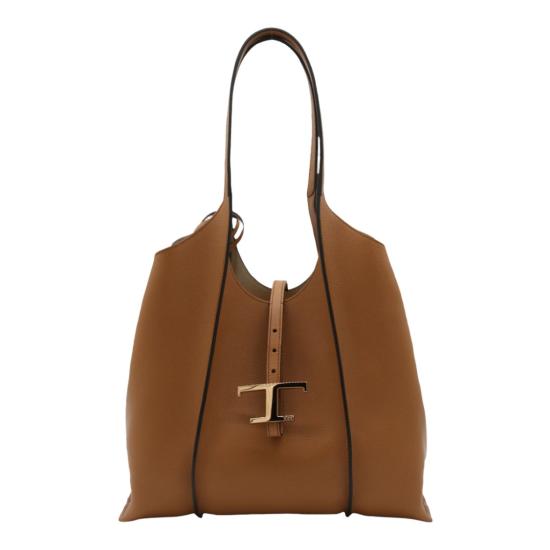 26SS 토즈 T 타임리스 스몰 쇼핑백 XBWTSBA0200Q8ES410 Brown