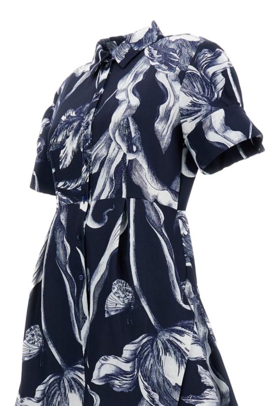 26SS 에르뎀 미디 원피스 PS26D21451124014BOTANICAL Blue - ERDEM