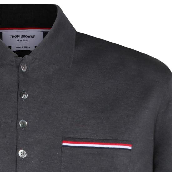 26SS 톰브라운 폴로 티셔츠 MJP022A01455025 Grey - THOM BROWNE