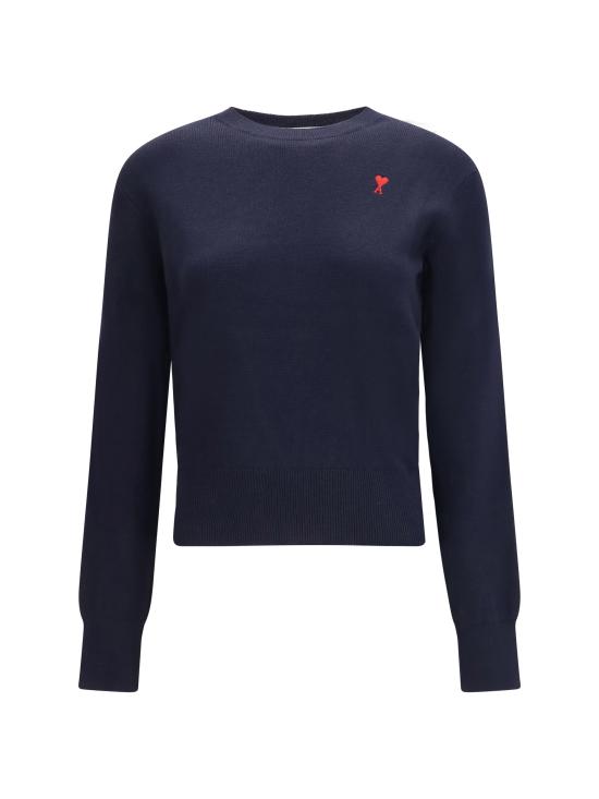 26SS 아미 ADC 자수 크루넥 스웨터 FKS826001 414 BLUE