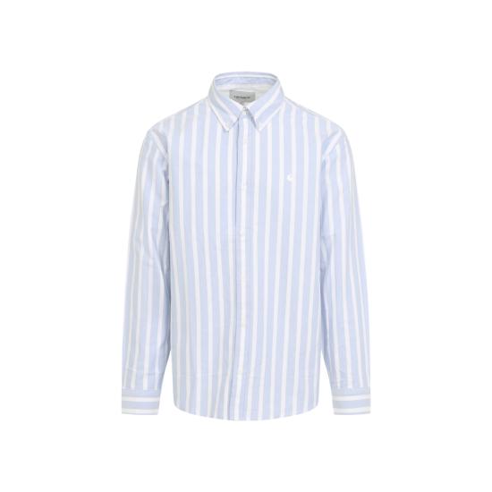 26SS 칼하트 WIP 긴팔 셔츠 I0361983JBXX03 DEVEN STRIPE BLEACH WHITE - CARHARTT WIP