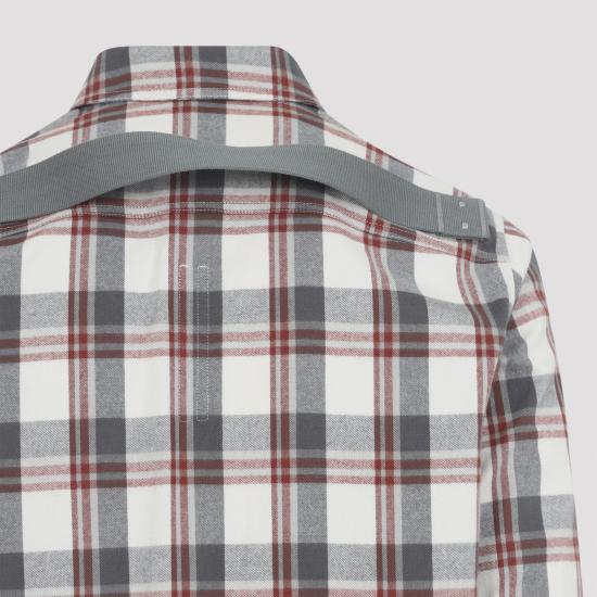 26SS 릭 오웬스 긴팔 셔츠 RU01F2236 CP 11P MILK PLAID - RICK OWENS