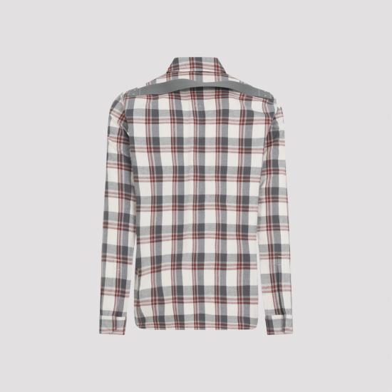 26SS 릭 오웬스 긴팔 셔츠 RU01F2236 CP 11P MILK PLAID - RICK OWENS