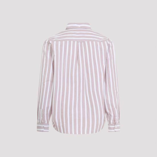 26SS 칼하트 WIP 긴팔 셔츠 I0361983JDXX03 DEVEN STRIPE OXIDE RED WHITE - CARHARTT WIP