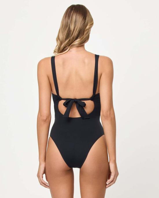  엘스페이스 원피스 수영복 LSpace Delano  블랙 - L SPACE