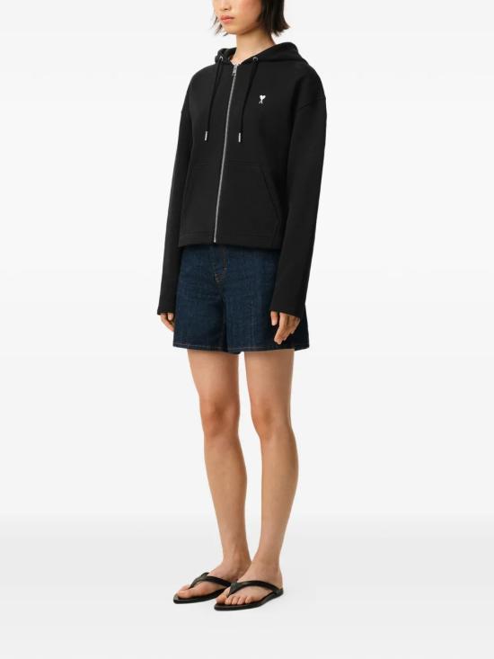 26SS 아미 후드 티셔츠 FSW783 730045 Black - AMI