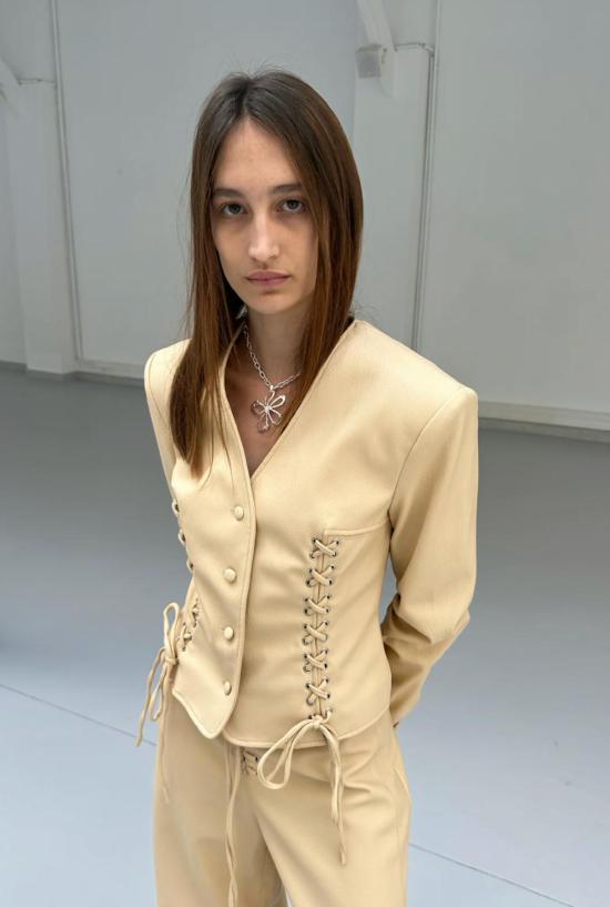  샘디 가죽 자켓 사엠디 지아 푸 재킷 - SAEMDI