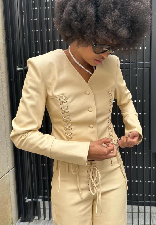  샘디 가죽 자켓 사엠디 지아 푸 재킷 - SAEMDI