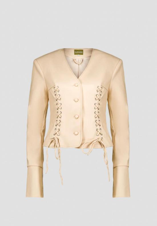  샘디 가죽 자켓 사엠디 지아 푸 재킷